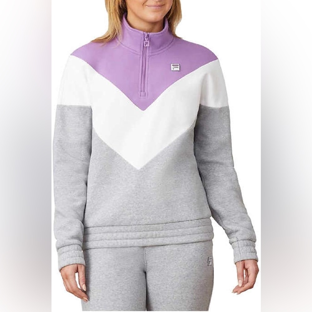 3/$15 Fila Womens 1/4 Zip Pullover Sweatshirt Size Medium
